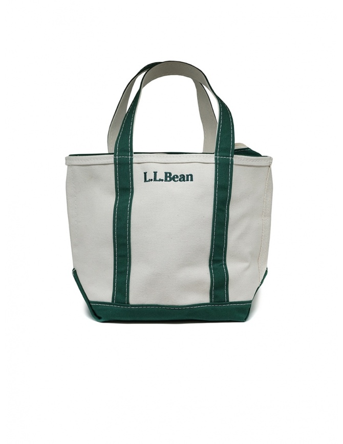 L.L. Bean Boat and Tote white and green handbag OSLV3 52001 BAG DARK GREEN bags online shopping