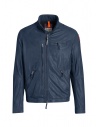 Parajumpers Justin giacca in pelle di agnello blu acquista online PMJCKLE02 JUSTIN LEATH.INTERST