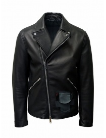 Giubbini uomo online: D.D.P. Iconic Brand chiodo in pelle nero