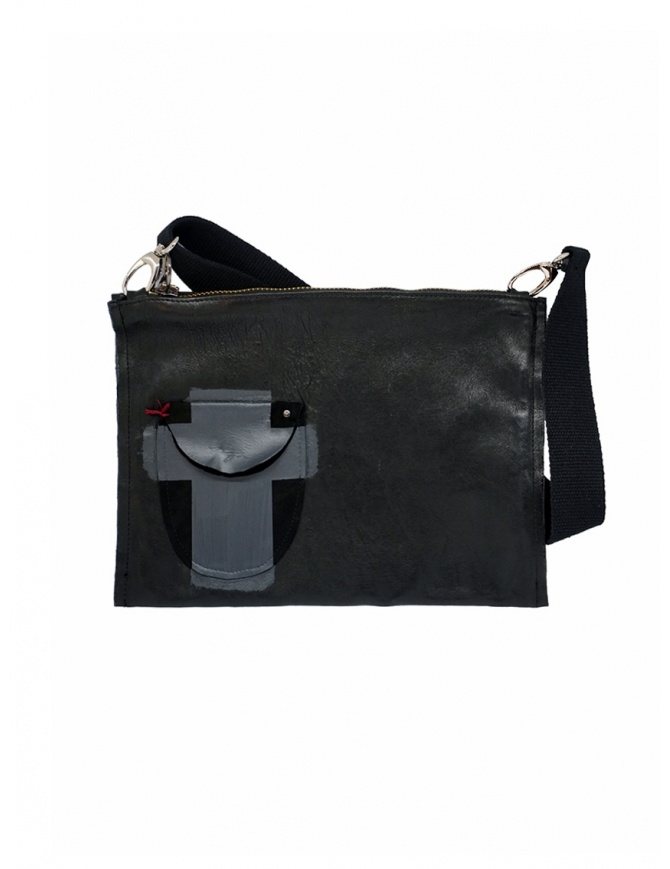 D.D.P. black leather briefcase with pocket BC001 CARTELLA CUOIO bags online shopping
