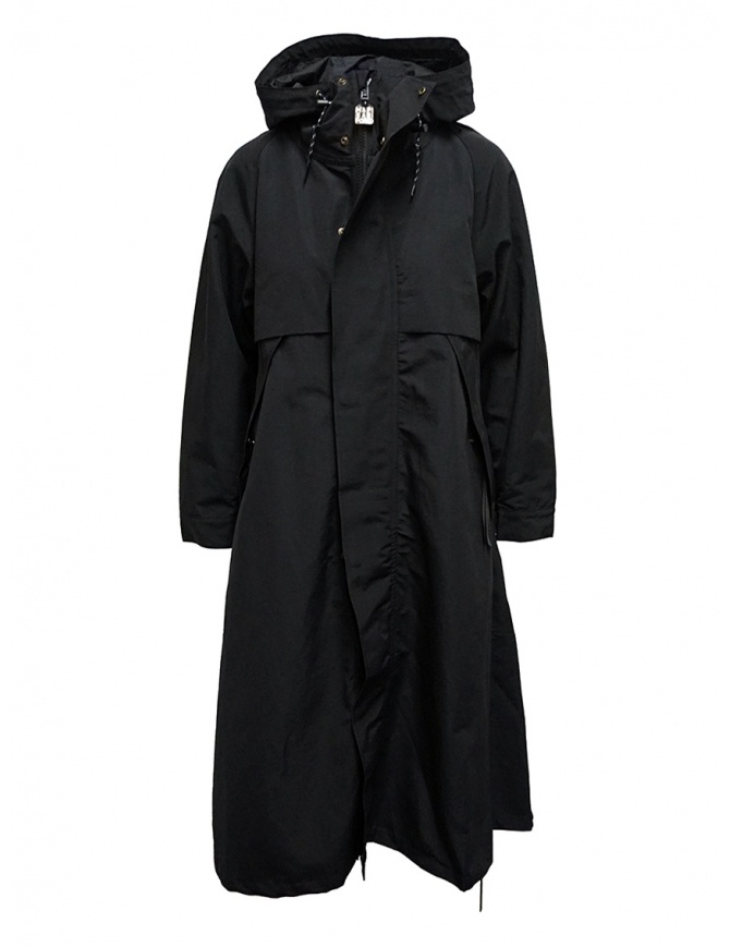 Black Kapital coat with floral lining detail EK-806 BLACK womens coats online shopping