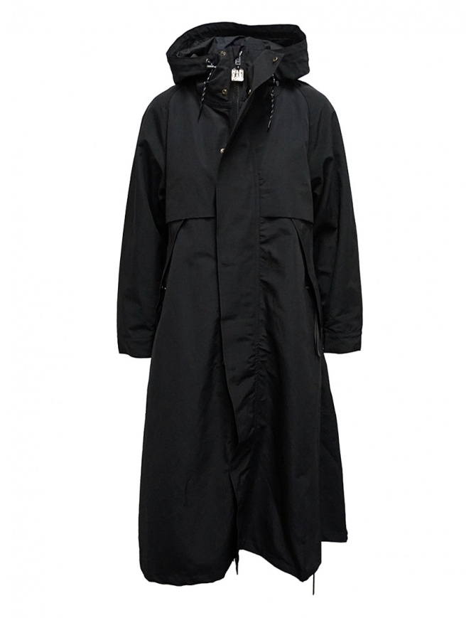 Cappotto Kapital nero con dettaglio fodera a fiori EK-806 BLACK Cappotto Kapital nero con dettaglio fodera a fiori EK-806 BLACK cappotti donna online shopping