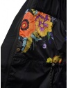 Cappotto Kapital nero con dettaglio fodera a fiori prezzo EK-806 BLACKshop online