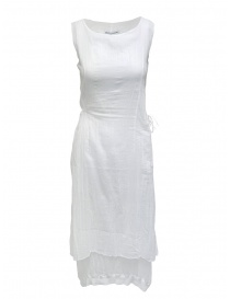European Culture abito bianco smanicato in cotone 18GU 7504 1101 order online