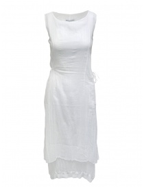 European Culture abito bianco smanicato in cotone 18GU 7504 1101