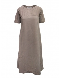 Womens dresses online: European Culture long beige linen and cotton dress