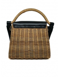 Zucca wicker and black eco-leather bag price