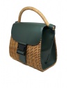 Zucca wicker and green eco-leather bag shop online bags