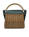 Zucca wicker and green eco-leather bag ZU07AG125-10 GREEN price