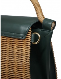 Zucca wicker and green eco-leather bag bags buy online