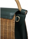 Zucca wicker and green eco-leather bag ZU07AG125-10 GREEN buy online