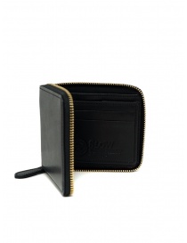 Slow Herbie small square wallet in black leather SO660G HERBIE SHORT BLACK