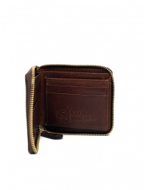 Slow Herbie small square brown leather wallet online