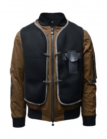 Giubbini uomo online: D.D.P. bomber color tabacco con gilet a rete nero