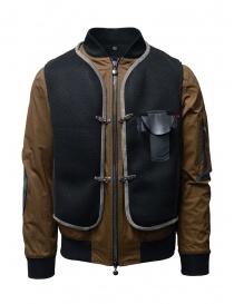 D.D.P. tobacco-colored bomber jacket with black mesh vest MBJ001 BOMBER COT/NYL UOMO