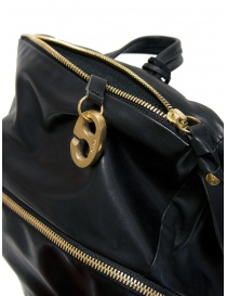 Cornelian Taurus black leather backpack with front handles buy online price