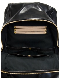 Cornelian Taurus black leather backpack with front handles buy online price