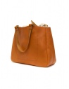 Slow borsa Bono in pelle arancione con sacca in lino 4920003 BONO CAMEL prezzo