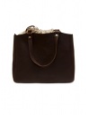 Slow borsa Bono in pelle marrone e lino acquista online 4920003 BONO CHOCO