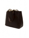 Slow borsa Bono in pelle marrone e lino 4920003 BONO CHOCO prezzo