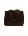 Slow borsa Bono in pelle marrone e lino 4920003 BONO CHOCO acquista online