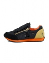 Kapital black sneaker with zippers and smiley shop online mens shoes