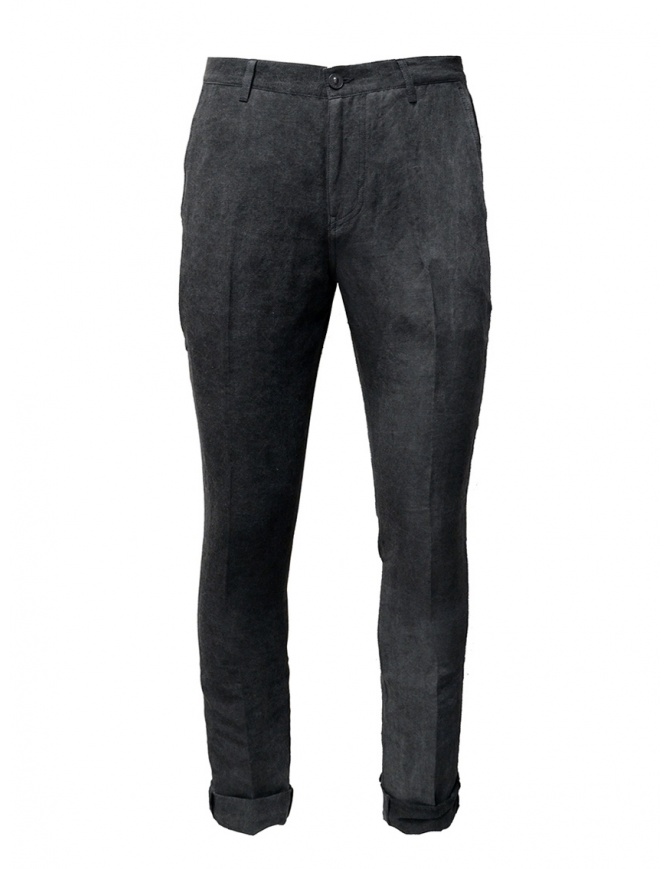 John Varvatos gray trousers with crease J293W1 BSLD GREY 032 REG mens trousers online shopping