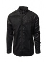 John Varvatos camicia gommata nera con cerniera e bottoni acquista online W532W1 73UJ BLK 001