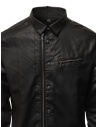 John Varvatos camicia gommata nera con cerniera e bottoni W532W1 73UJ BLK 001 prezzo