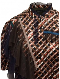 Kolor metallic printed shirt with ruffles womens shirts buy online