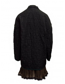 Kolor black crocodile effect coat