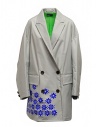 Kolor cappotto grigio in nylon con fiori blu acquista online 20SCL-C05101 GRAY