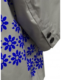 Kolor gray nylon coat with blue flowers womens coats price