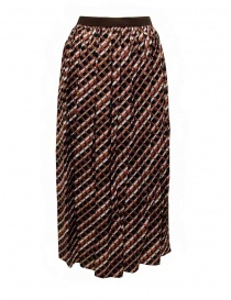 Kolor metallic geometric print skirt 20SCL-S06124 BROWN order online