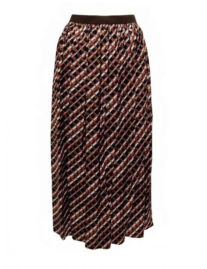 Kolor metallic geometric print skirt 20SCL-S06124 BROWN womens skirts online shopping