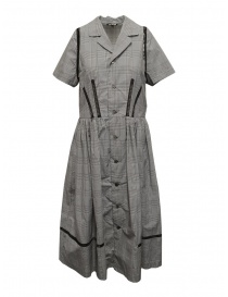 Miyao Prince of Wales check dress in gray MSOP-01 GLEN CHKxBLK order online