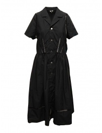 Miyao abito lungo nero con dettagli in pizzo online