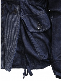 Kapital ring coat in dark blue denim buy online price