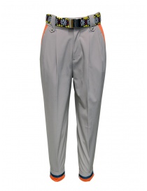 Kolor beige pants with colored belt online