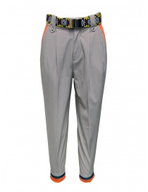 Kolor pantaloni beige con cintura colorata online