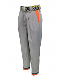 Kolor beige pants with colored belt buy online