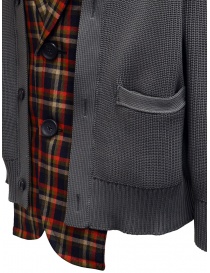 Kolor red and blue checked cardigan jacket price