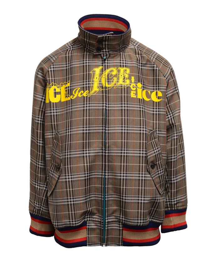 Kolor brown checked bomber jacket 20SCM-G04105 BWNxNAVY mens jackets online shopping
