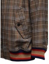 Kolor brown checked bomber jacket price 20SCM-G04105 BWNxNAVY shop online