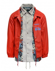 Mens jackets online: Kolor red jacket with floral print