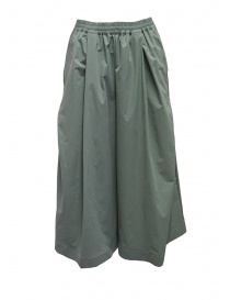 Plantation pantaloni cropped larghi verde salvia PL07FF004-09 GREEN order online