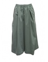 Plantation pantaloni cropped larghi verde salvia acquista online PL07FF004-09 GREEN