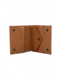 Feit portafoglio quadrato in pelle marrone