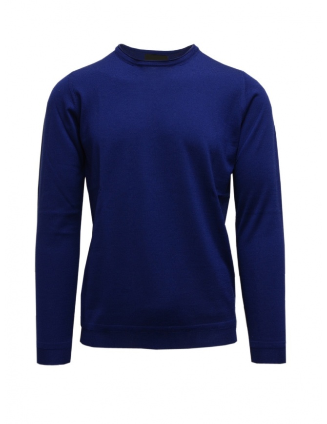 Goes Botanical teal blue long sleeve sweater 101 3342 OTTANIO men s knitwear online shopping