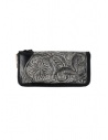 Gaiede black leather wallet decorated in silver buy online ATCW001 BLACKxSILVER